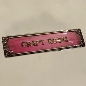 Pink Craft Room Metal Sign